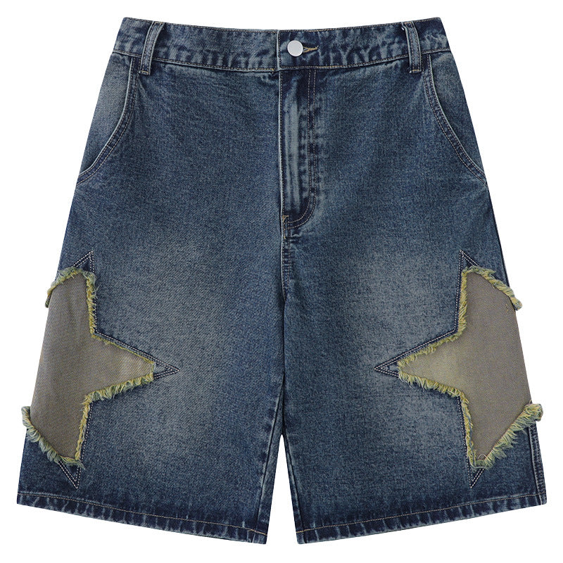 Vintage Star Patch Jeans for Men