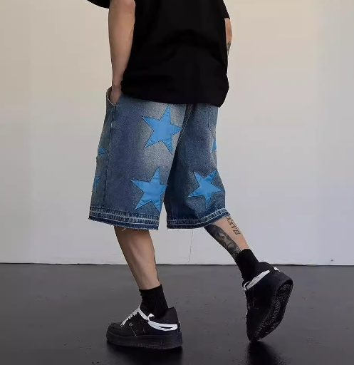 Vintage Star Patch Jeans for Men