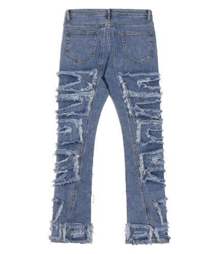 Double Layer Loose Slim Jeans for Men