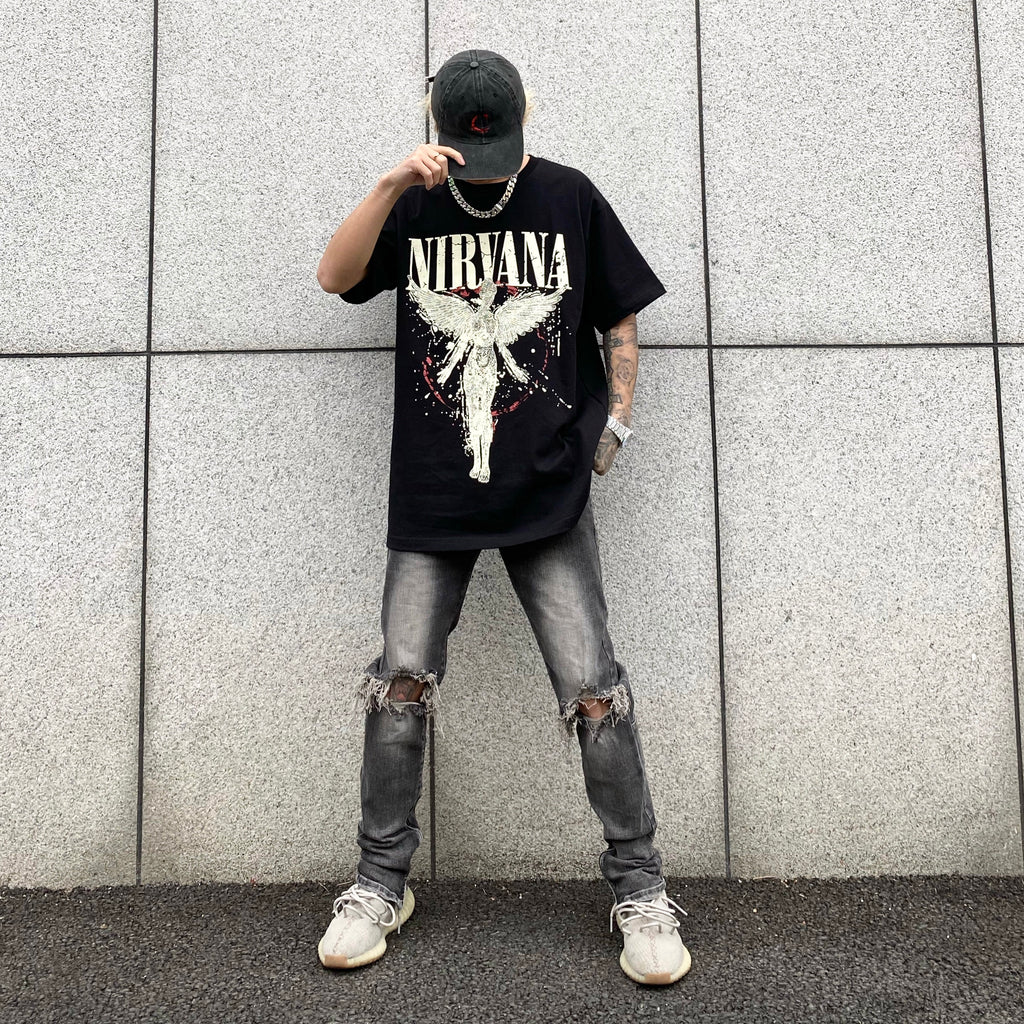 Vintage Graphic Casual T-Shirt for Men (Loose Fit)